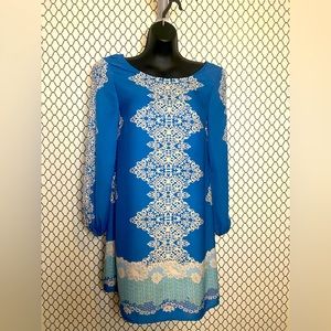 Blue/Teal print dress
